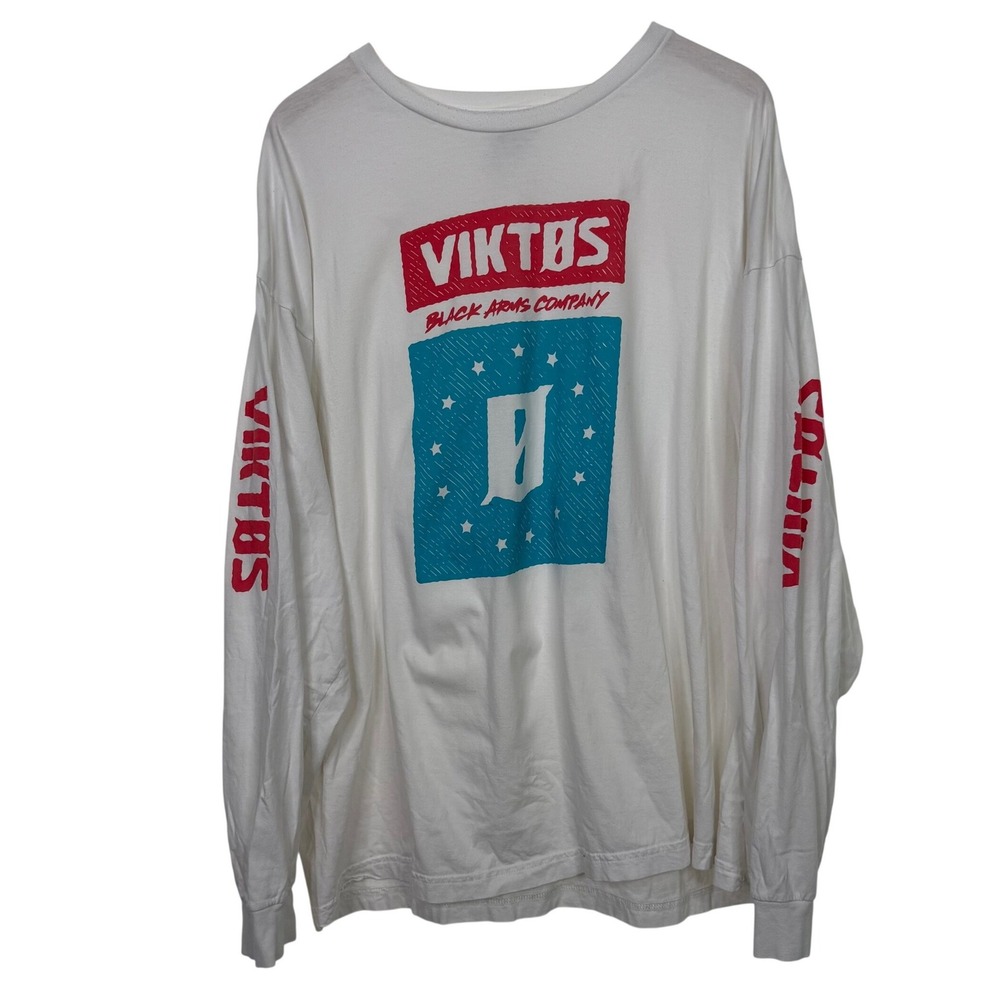 Viktos Black Arms Company Long Sleeve Graphic Tee White Mens 2XL Tactical Shirt